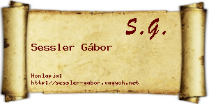 Sessler Gábor névjegykártya