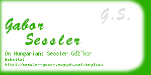 gabor sessler business card